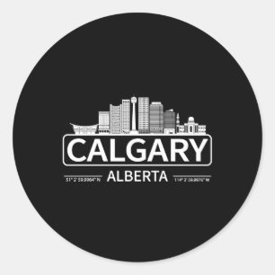Calgary Alberta Cityscape gaat naar Calgary Ronde Sticker
