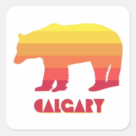 Calgary Alberta Rainbow Beer Vierkante Sticker (Voorkant)