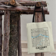 Calgary, Alberta Stad Kaart Boodschappentas
