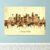 Calgary Canada Cityscape Canvas Afdruk (Insitu (Houten vloer))