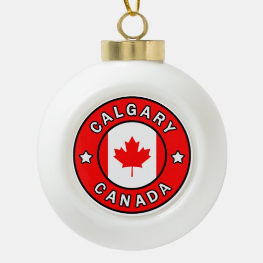 Calgary Canada Keramische Bal Ornament (Voorkant)