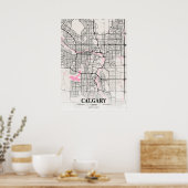 Calgary - Canada Neapolitan City Map Poster (Keuken)