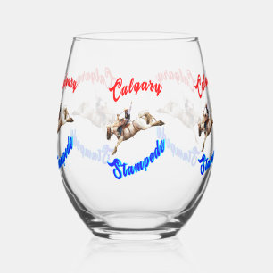 Calgary Canada Paarden Juli Ruiters Calgary Stampe Wijnglas Zonder Voet