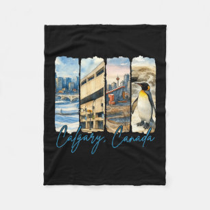 Calgary Canada Reizen Trip Borstelstreek Souvenir Fleece Deken
