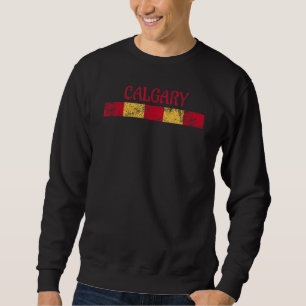 Calgary Canada Retro  Weathered Throwback 1 Trui