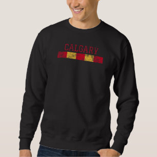 Calgary Canada Retro  Weathered Throwback Trui