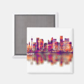Calgary Canada Skyline Magneet (Voorkant / Achterkant)