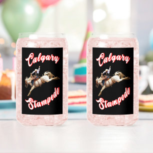 Calgary Canada Uur Juli Ruiters Calgary Stampede Blikvorm Glas