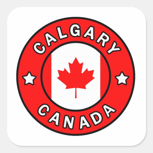 Calgary Canada Vierkante Sticker (Voorkant)