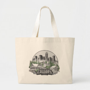 Calgary City Canada Verenigde Staten Grote Tote Bag