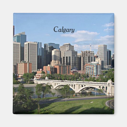 Calgary Cityscape Magnet Magneet (Voorkant)