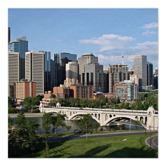 Calgary Cityscape Perfect Poster (Voorkant)