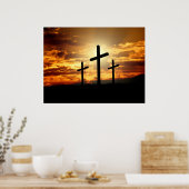 Calgary Crosses Sunrise Photo Poster (Keuken)