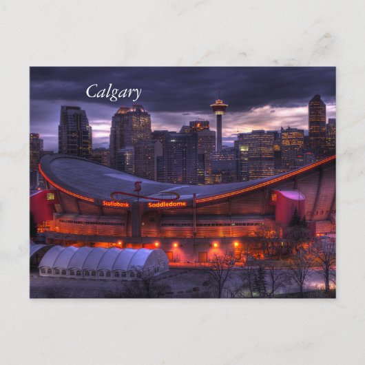 Calgary Downtown Sunset Briefkaart (Voorkant)