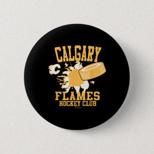 Calgary Flames Hockey Puck Barst Rood Officieel Ge Ronde Button 5,7 Cm