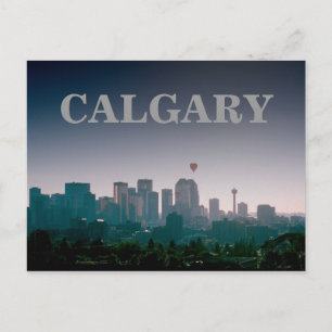 Calgary met Balloons Briefkaart