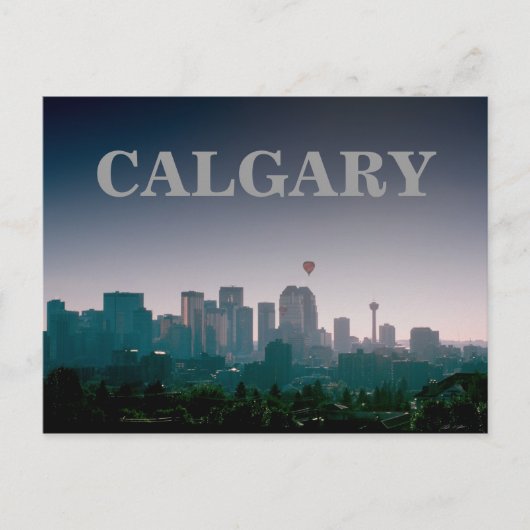 Calgary met Balloons Briefkaart (Voorkant)