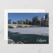 Calgary River en Skyline Briefkaart (Voorkant / Achterkant)