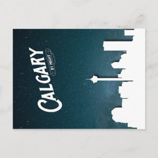 Calgary skyline by night - Briefkaart