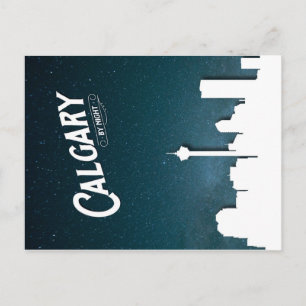 Calgary skyline de nuit - Carte postale
