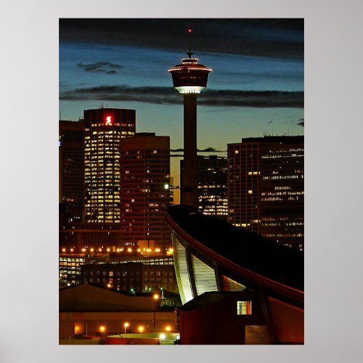 Calgary Skyline Framed Print (Voorkant)