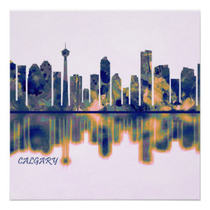 Calgary Skyline Perfect Poster