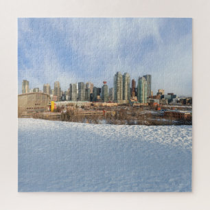 Calgary Skyline Winter Wonderland Legpuzzel