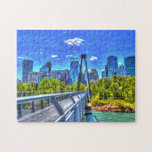 Calgary stadsgezicht. legpuzzel