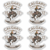 Calgary Stampede Rode | 6"x 6"- Glanzend Transpara Sticker (Voorkant)