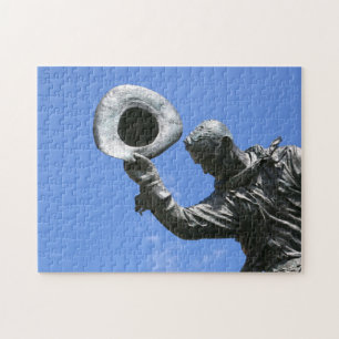Calgary Stampede-standbeeld. Legpuzzel