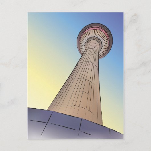 Calgary Tower Illustration Briefkaart (Voorkant)