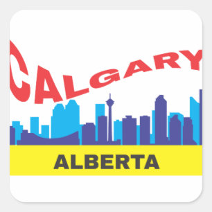 Calgary Vierkante Sticker