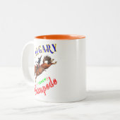 Calgary Yeehaw Stampede Tweekleurige Koffiemok (Voorkant links)