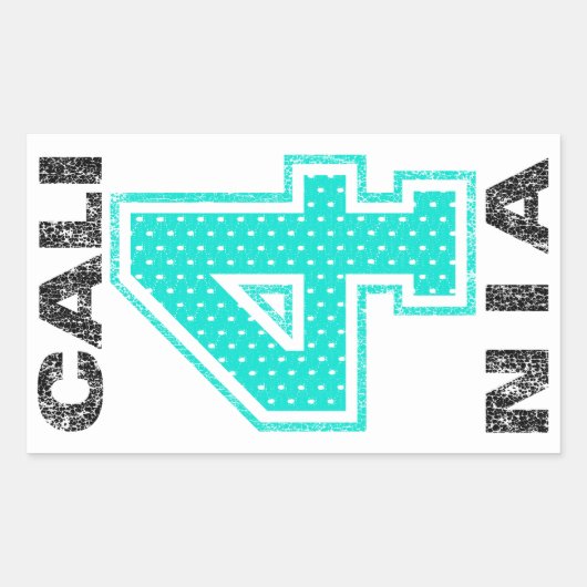 Cali4nia Rechthoekige Sticker (Voorkant)