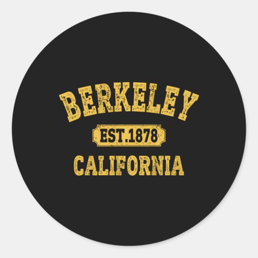 Cali Berkeley California CA Berkeley Ronde Sticker (Voorkant)