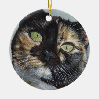 Cali Calico Tortoiseshel-kattenschilderkunst Keramisch Ornament