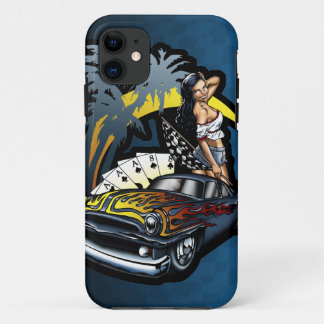 Cali Dreamweaver'Hot Rod Pin Up Girl iPhone 11 Hoesje
