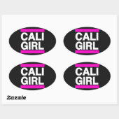 Cali Girl Pink Ovale Sticker (Vel)