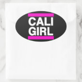 Cali Girl Pink Ovale Sticker (Tas)