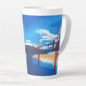 Cali, Golden Gate Bridge San Francisco Bay SQ SS Latte Mok (Rechterhoek)