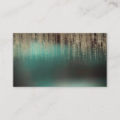Cali Green Ombre Metallic Gold Matrix Cyber Rain Visitekaartje (Achterkant)