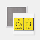 Cali periodieke tabelnaam magneet (Voorkant / Achterkant)
