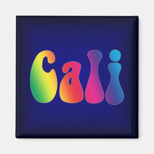 Cali Stropdas-Dye California Hippie Logo Magneet (Voorkant)