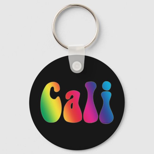 Cali Stropdas-Dye California Hippie Logo Sleutelhanger (Voorkant)