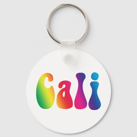 Cali Stropdas-Dye California Hippie Logo Sleutelhanger (Voorkant)