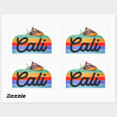Cali Summer  Style Rechthoekige Sticker (Vel)