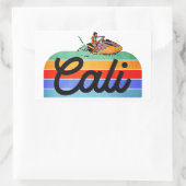 Cali Summer  Style Rechthoekige Sticker (Tas)