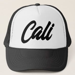 Cali trucker hat - California script typografie Pet