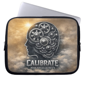 CalibrateMind – Abstracte Machtige Mentaliteit Laptop Sleeve