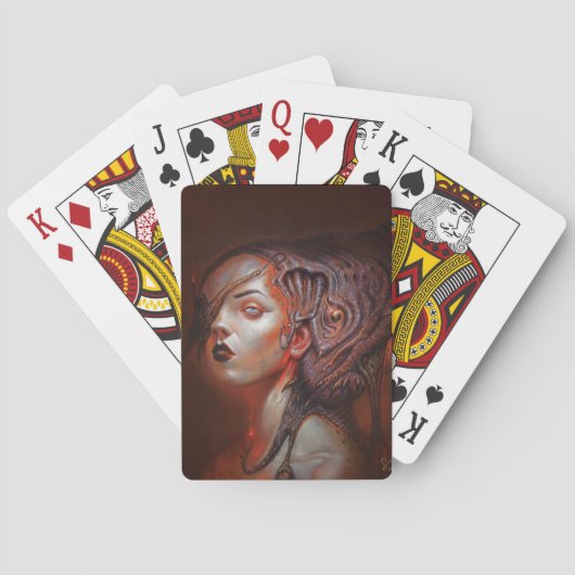 Calibre présente des cartes de jeu de conception V (dos)